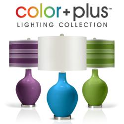 Color + Plus Colored Glass Table Lamps